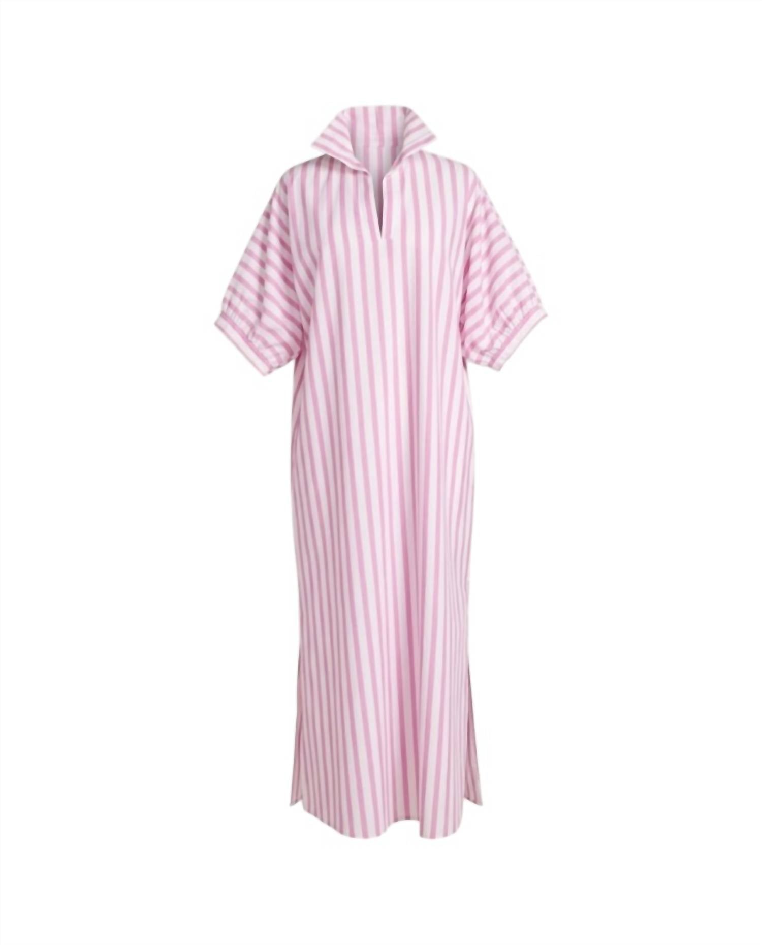 ADRIENNE Women's Blakely Ten Stripe Dress in pink - women's dress