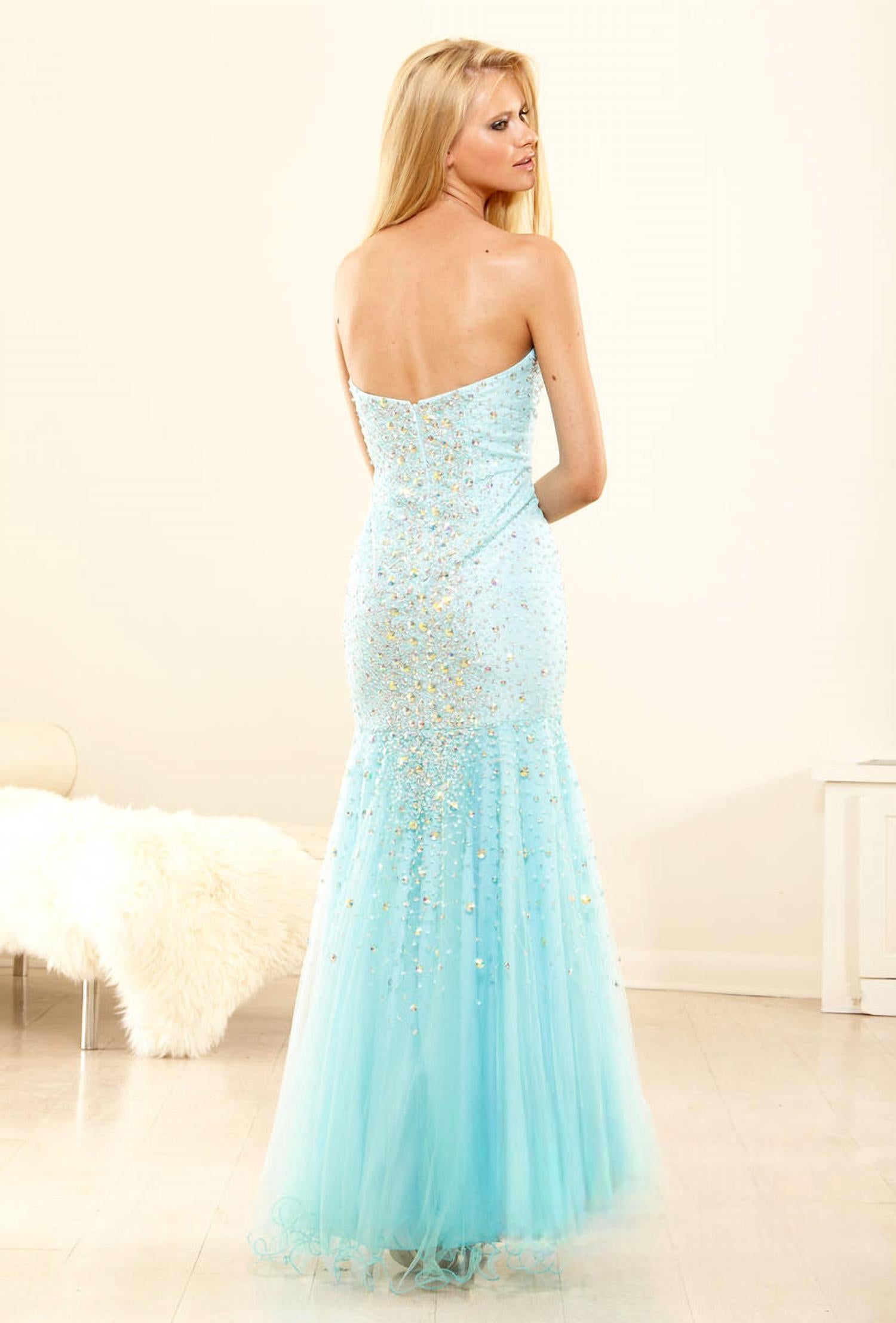 Terani Couture - Strapless Beaded Prom Dress