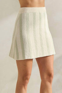 Able - Striped Terry Sweater Skirt