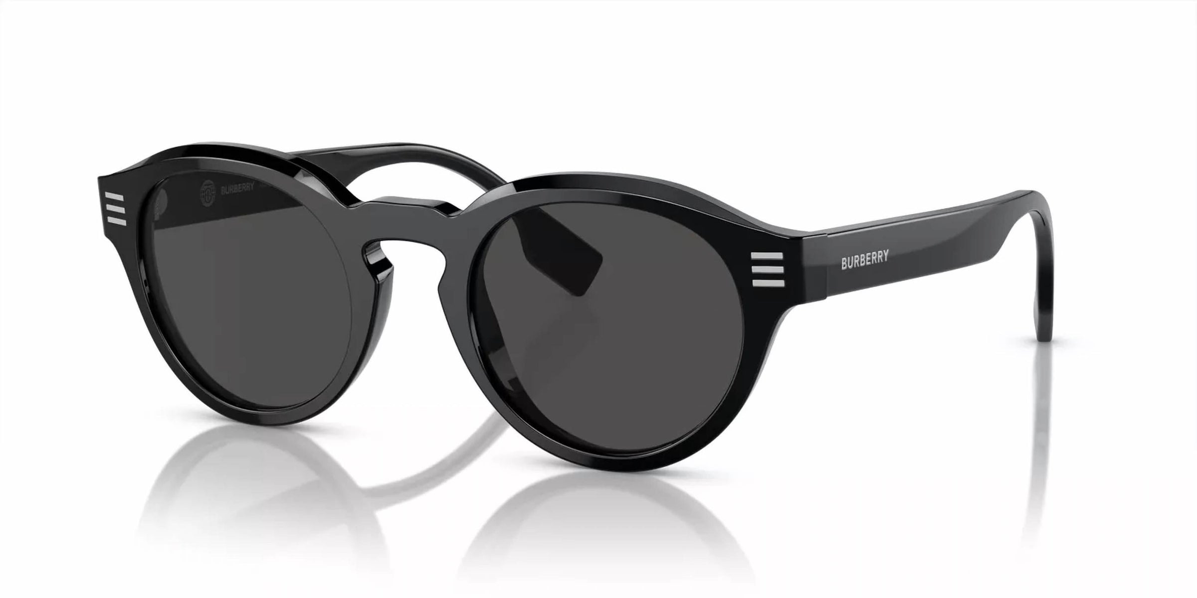 Burberry - Round Non Polarized Sunglasses - Be4404 3001 - 87