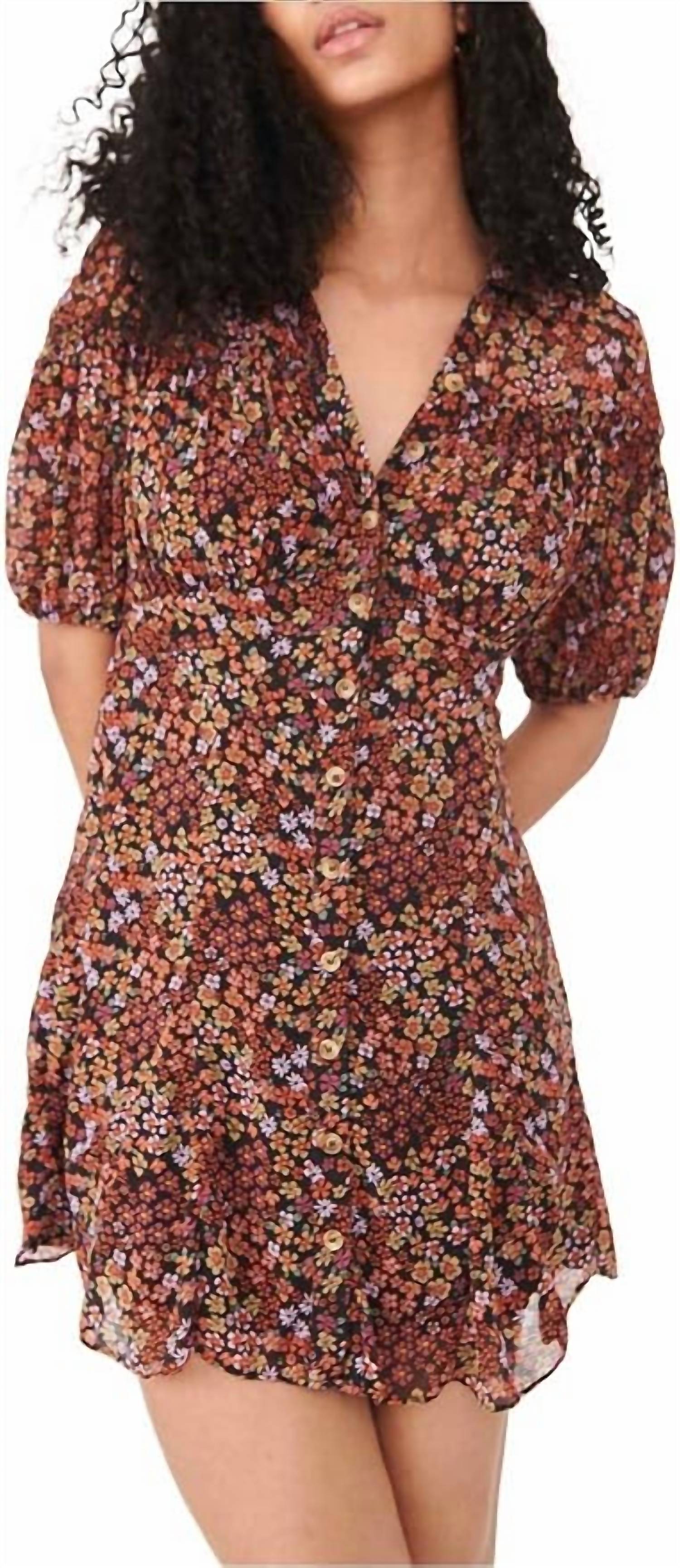 Free People - Bonnie Floral Chiffon Mini Dress