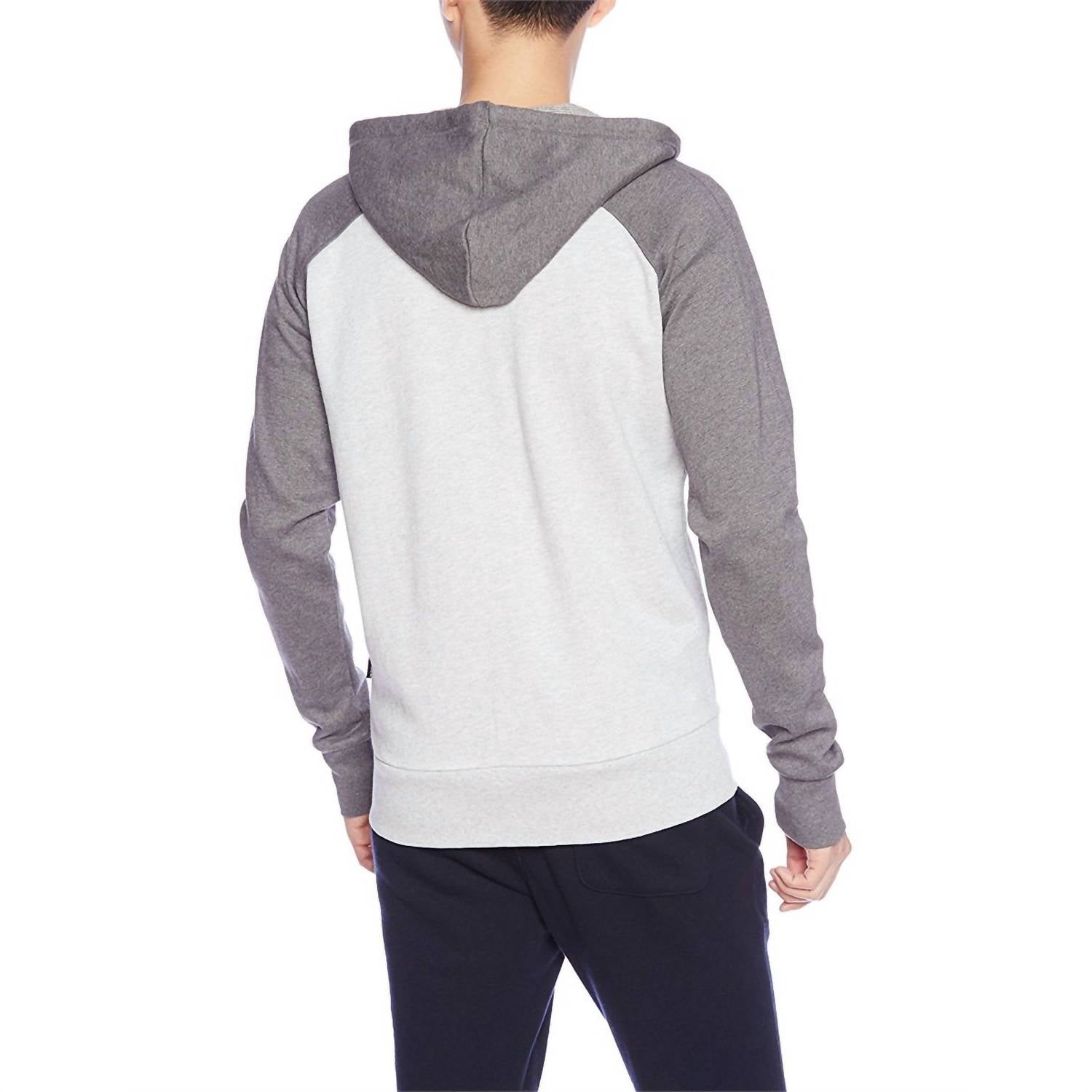 DIESEL Umlt Brainz Full Zip Hoodie in light grey - men's shirt - detail view