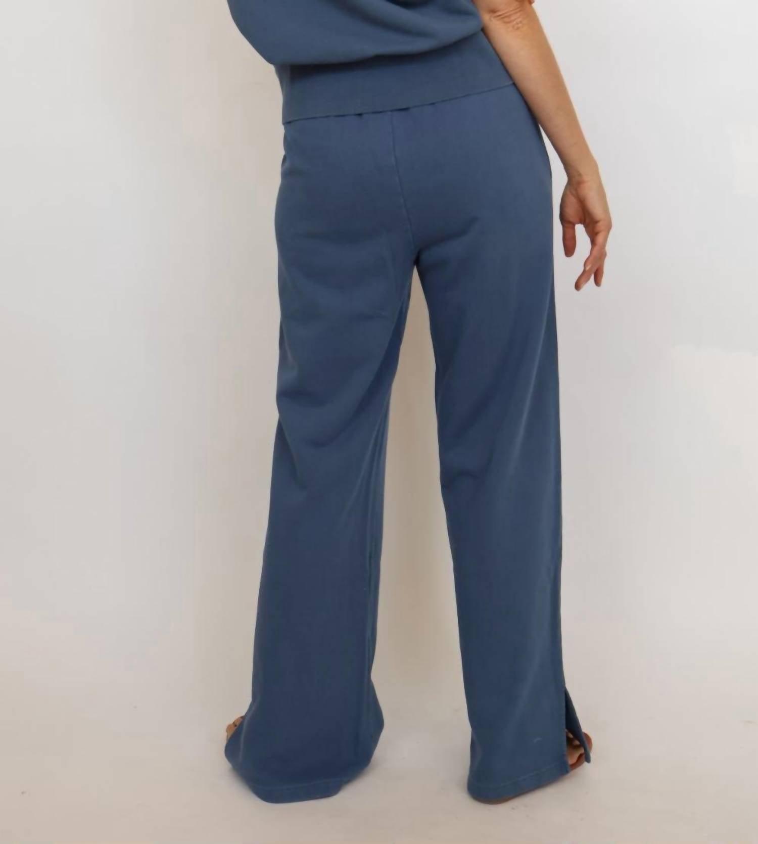 ELAN Kalysta Drawstring Pants in blue - women's pants - alternate view
