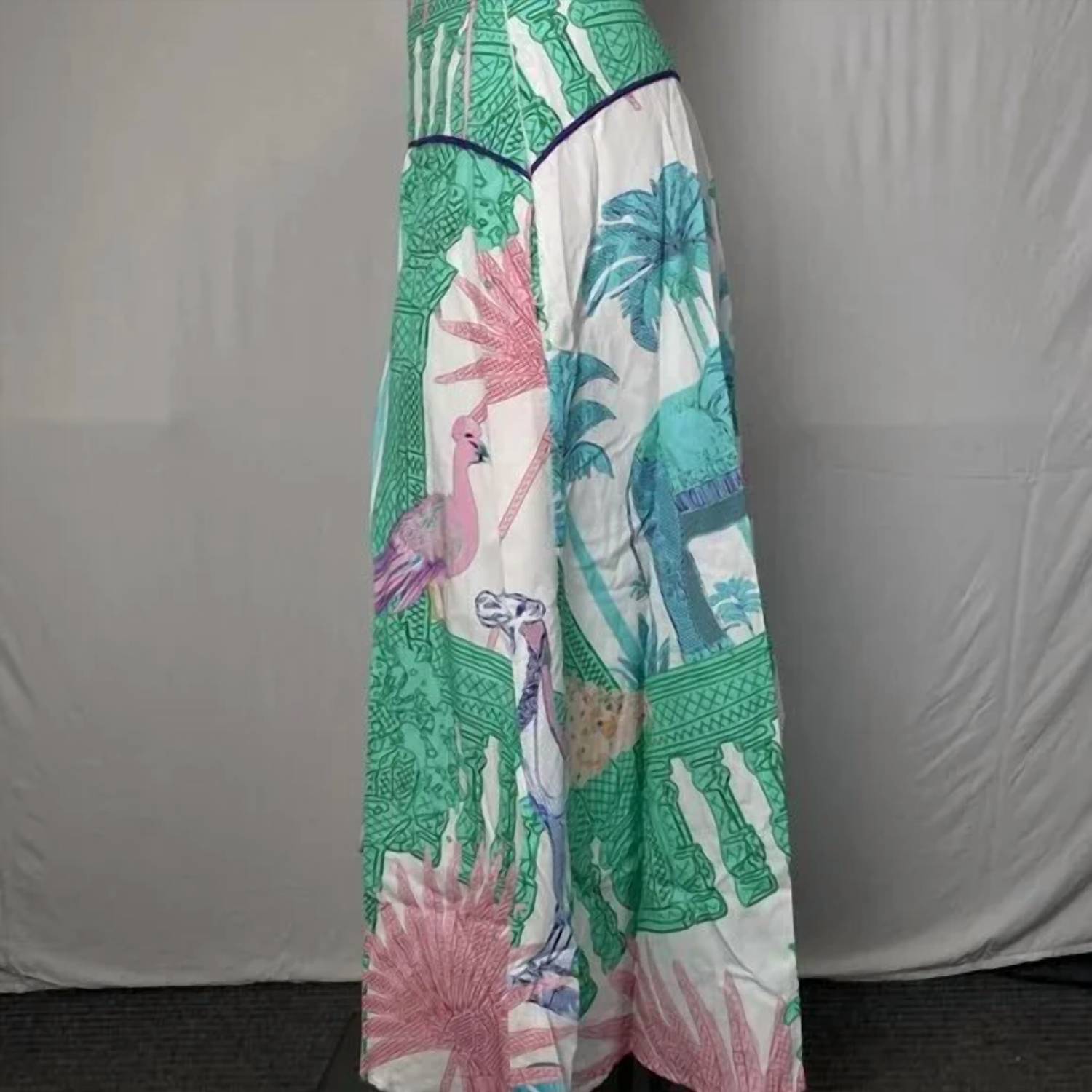 Oopscool - Women’s Garden Printed Maxi Skirt