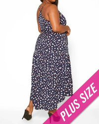 Cy Fashion - Happy Polka Dot Halter Maxi Dress