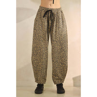 Veveret French Terry Pants in leopard - women's pants