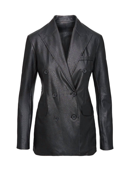 Commando - Faux Leather Double - Breasted Blazer FLT200