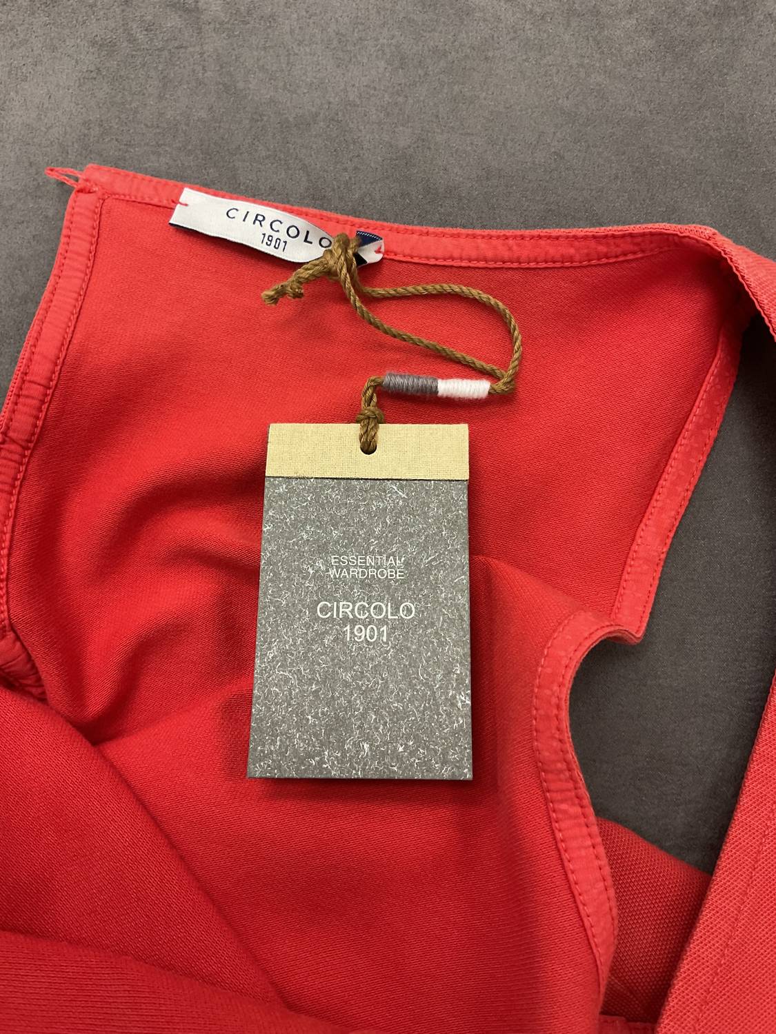 Circolo 1901 - RED SLEEVLESS PIQUET DRESS