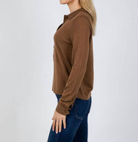 White + Warren - Superfine Merino Polo Top