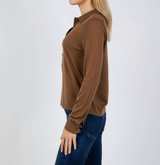 White + Warren - Superfine Merino Polo Top