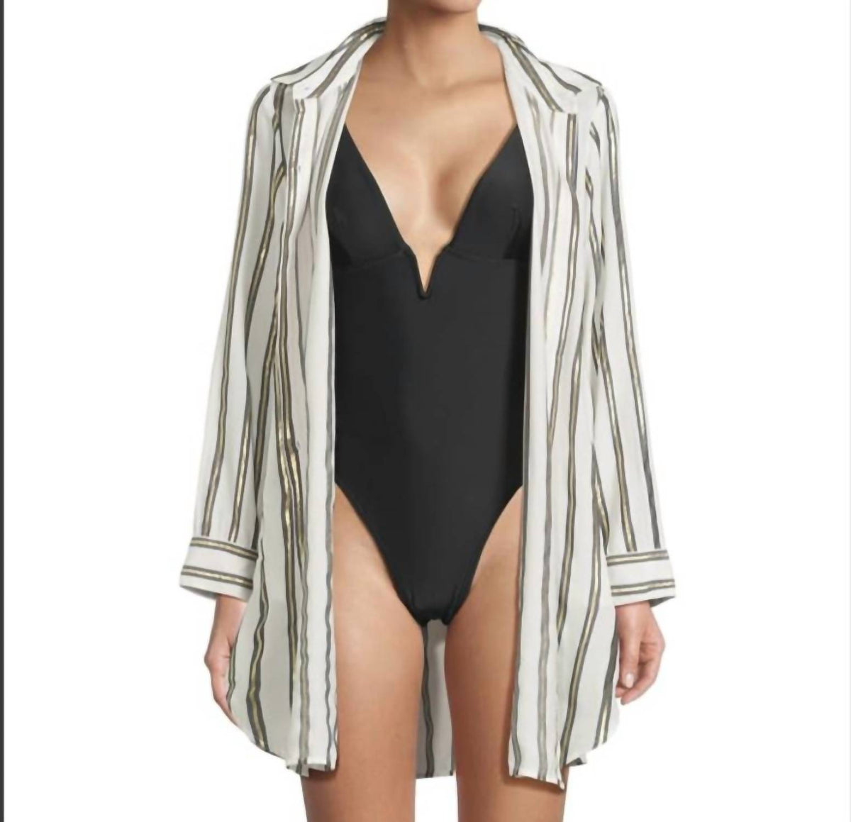 Tommy Bahama - Shimmer Stripe Boyfriend Shirt