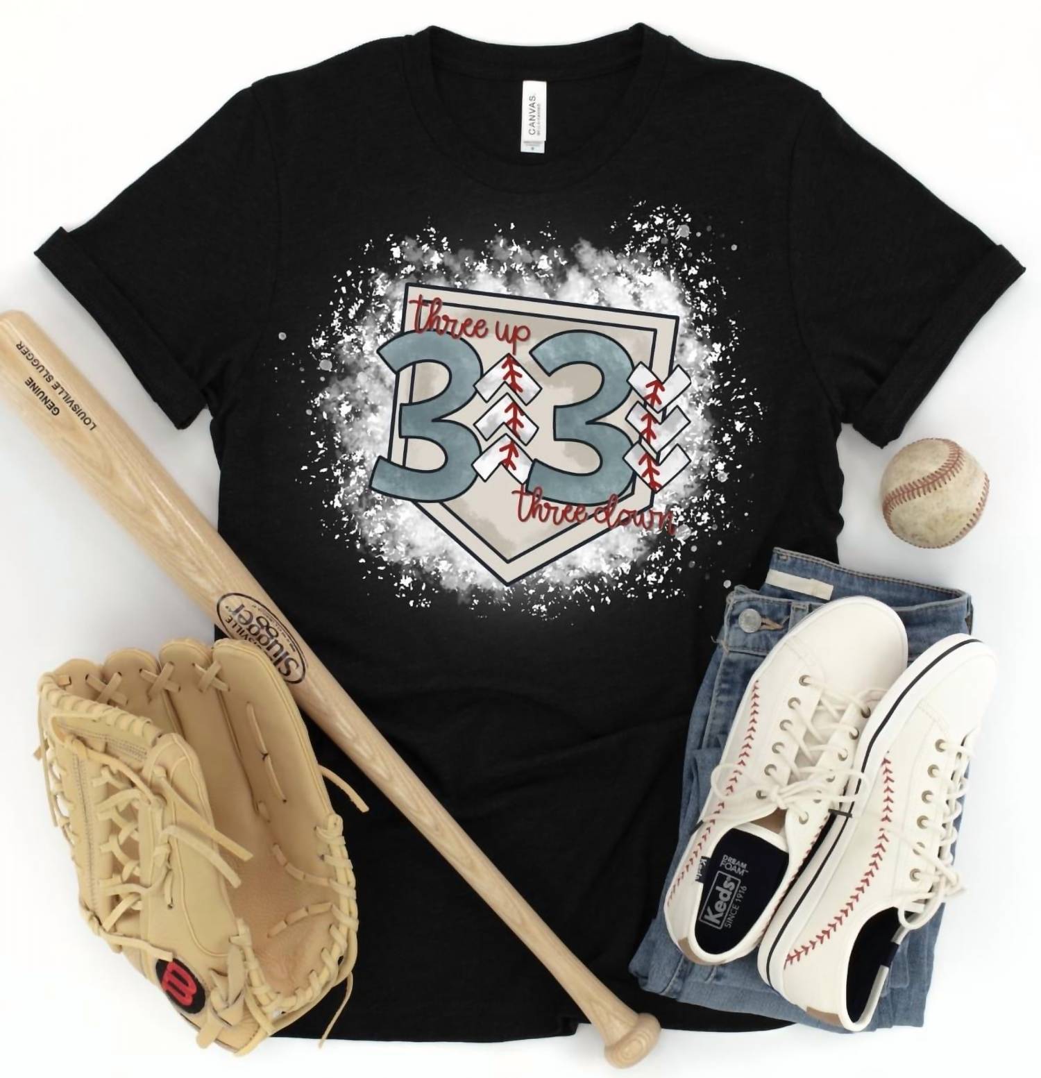 Exclusive Thredz - 3 Up 3 Down Baseball Tee