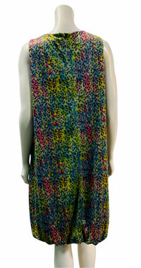Samuel Dong - Women's Cheetah Print Bubble Pockets Dress