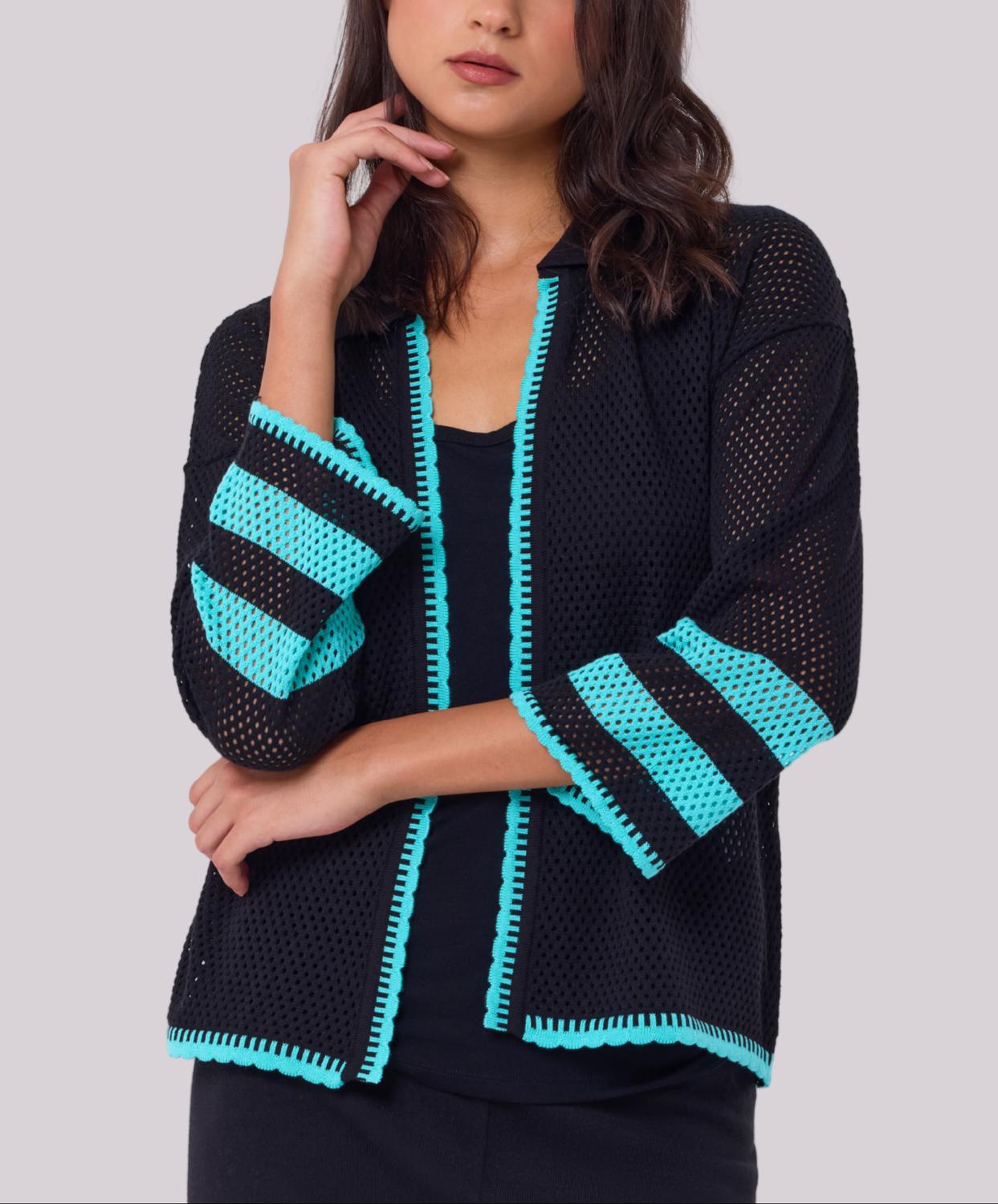 Angel Apparel - Crochet Long Sleeves Cardigan