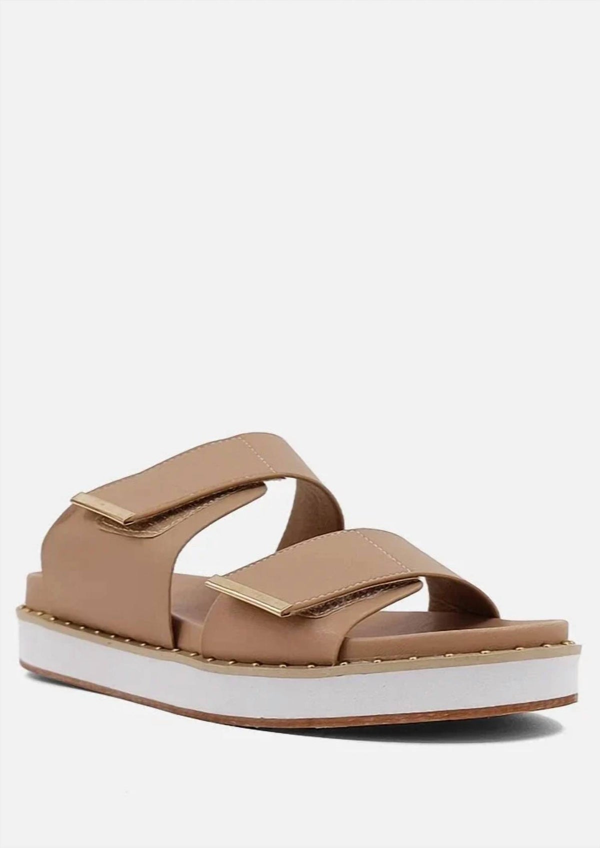 Shu Shop - Women's 2 Strap Stud Trim Sandal