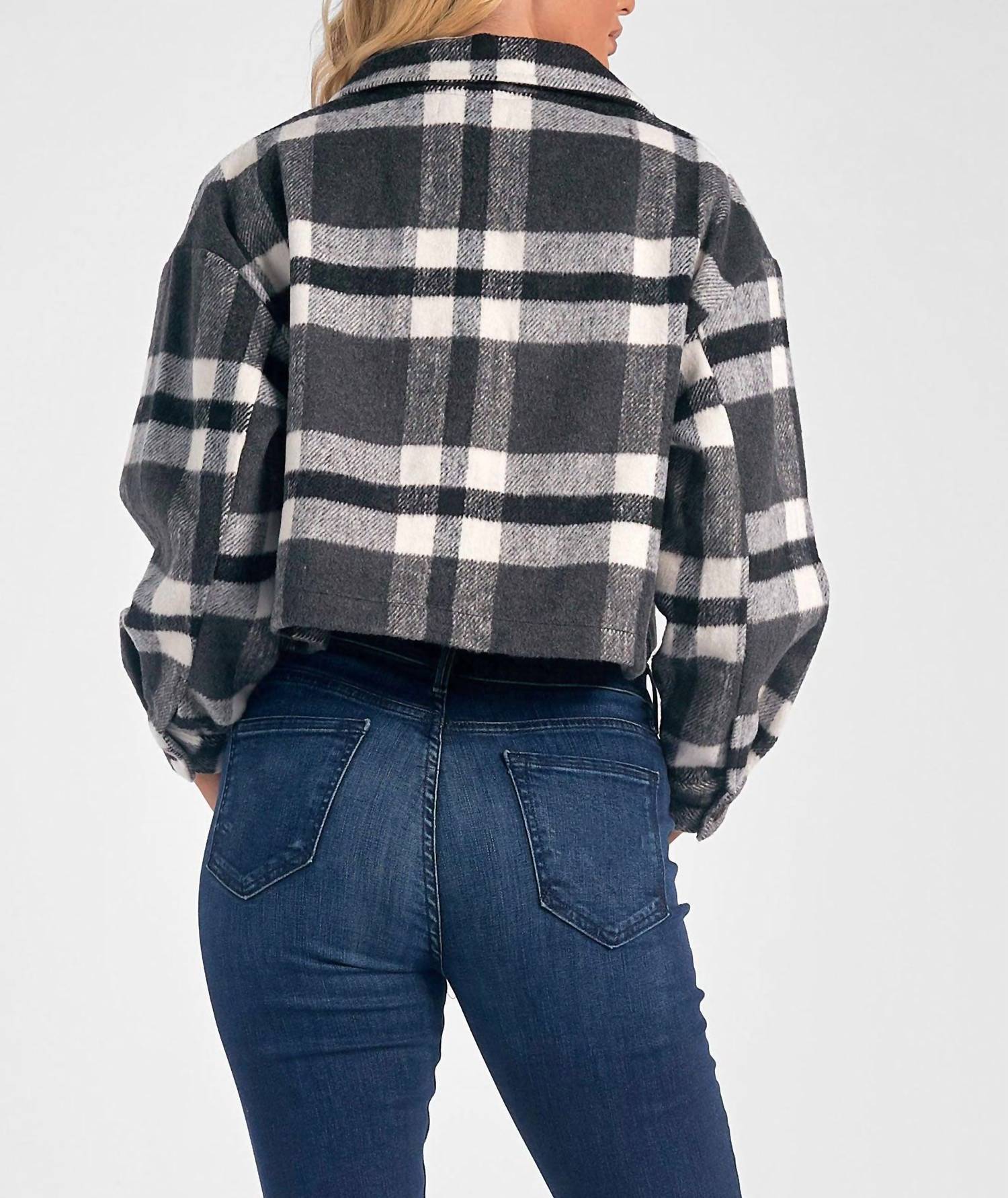Elan - Plaid Cropped Jacket