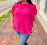 Haptics - Serena Flutter Sleeve Blouse