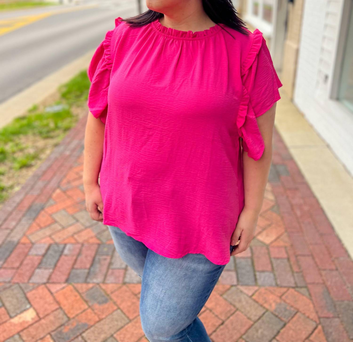 Haptics - Serena Flutter Sleeve Blouse