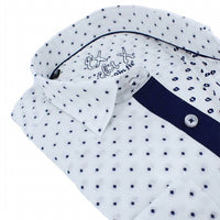 Eight X - Polka Dot Print Fil Coupé Button Down Shirt