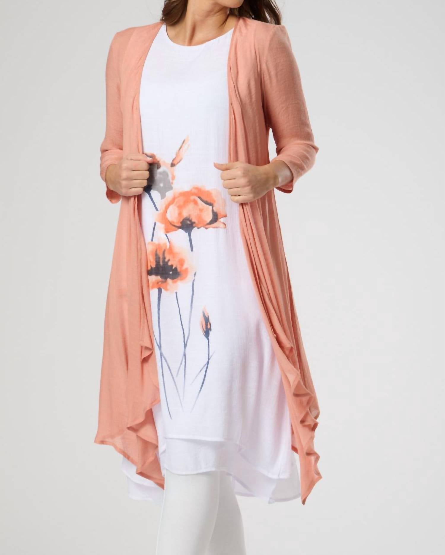 Saloos - Long Dress With Jacket Set