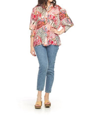 Papillon - Collated Button Front Blouse