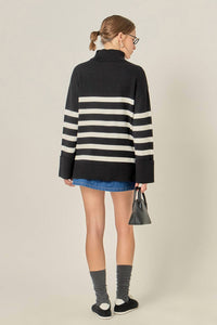 English Factory - Turtle Neck Stripe Sweater