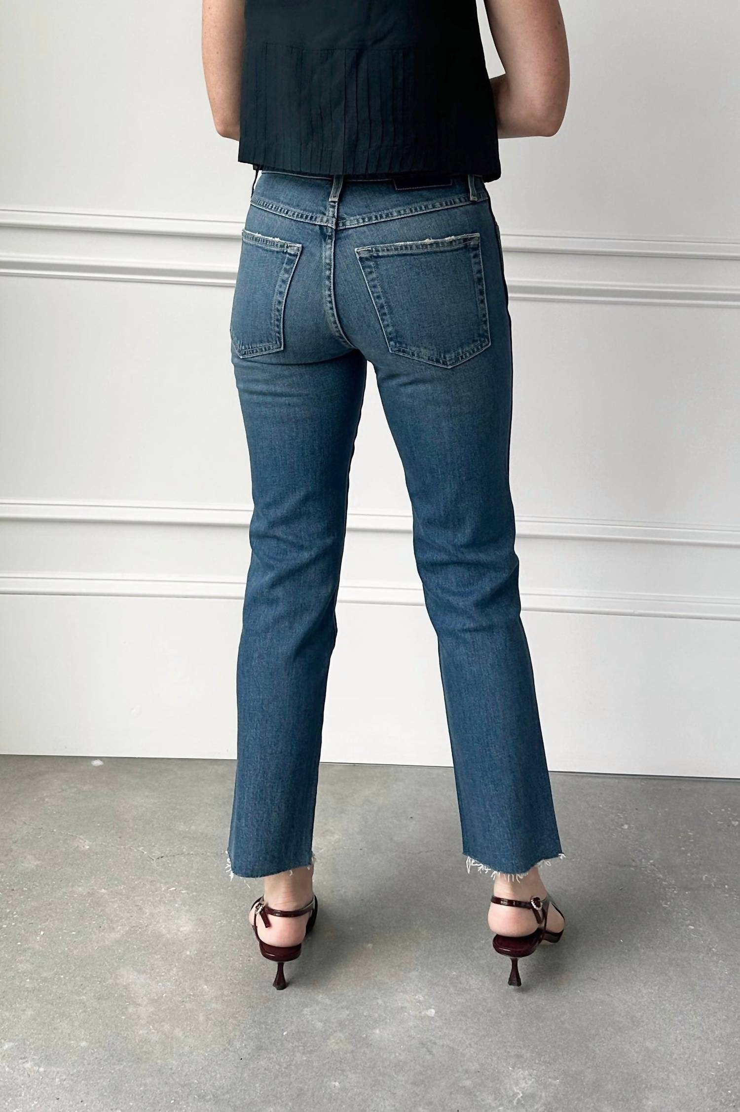 AMO Chloe High Rise Crop Jeans in kismet - women's jeans - view 5