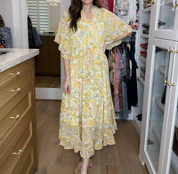 entro Sunlit Meadow Maxi Dress in yellow - women's dress - view 4
