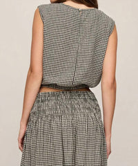 Z Supply - Merit Cropped Gingham Linen Top