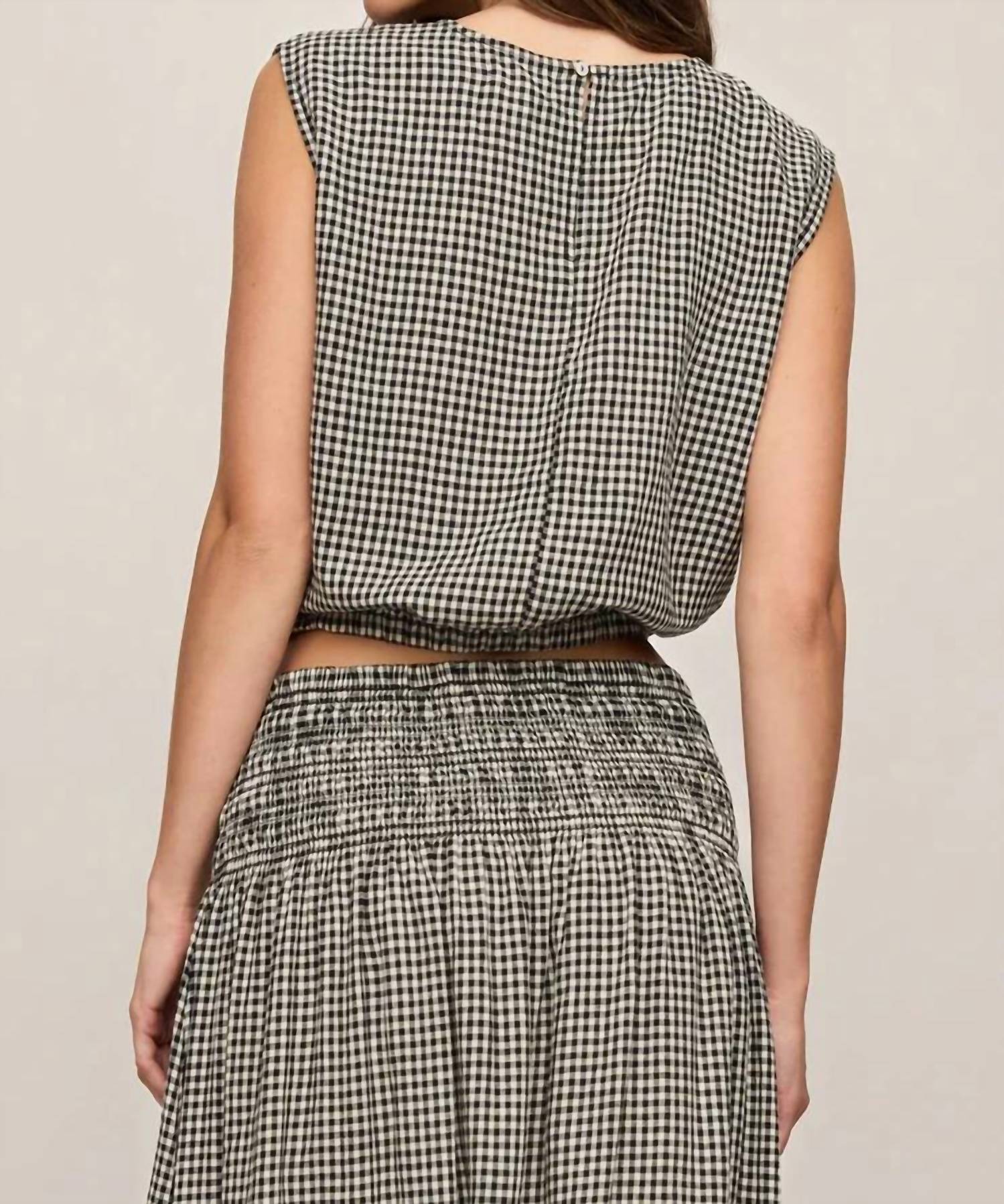 Z Supply - Merit Cropped Gingham Linen Top