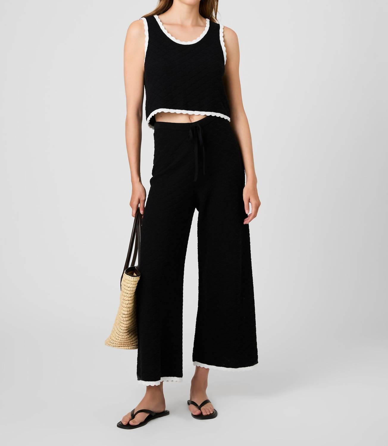 French Connection - Teddy Diamond Knit Pants