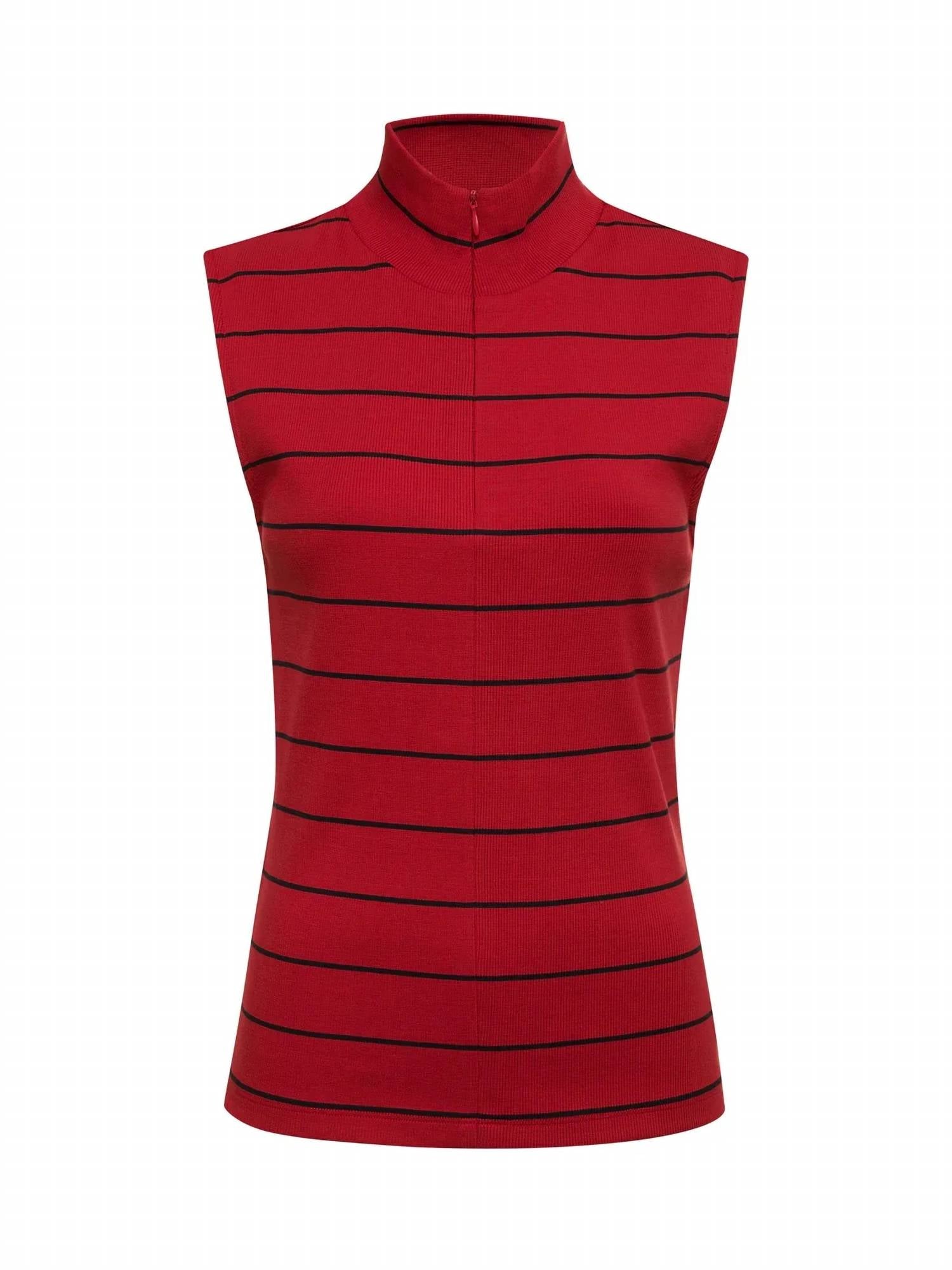 Sanctuary - Sleeveless Zip Mock Top