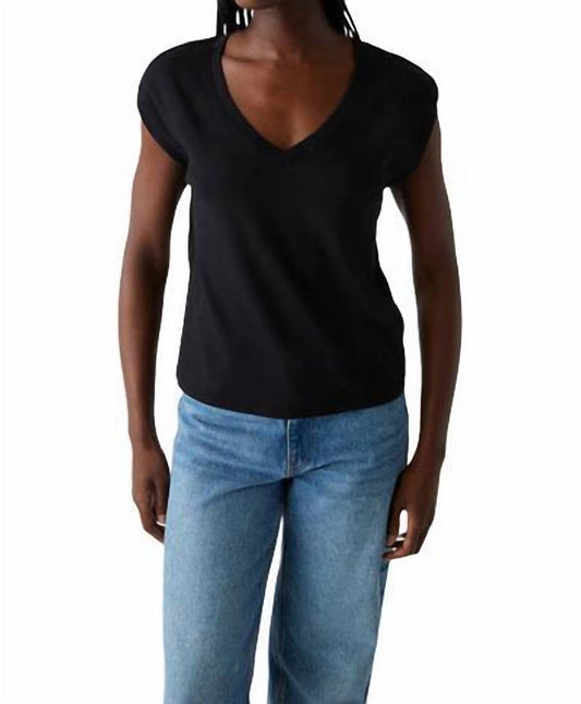 Michael Stars - Tati V-neck Power Shoulder Top