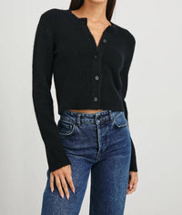 Rails Matilda Cardigan Top in black - women's cardigan