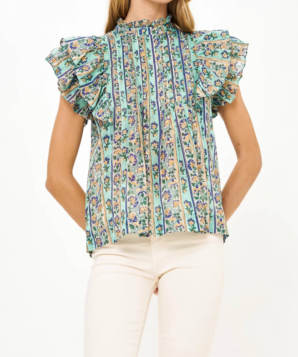 Oliphant - Pintuck Ruffle Top