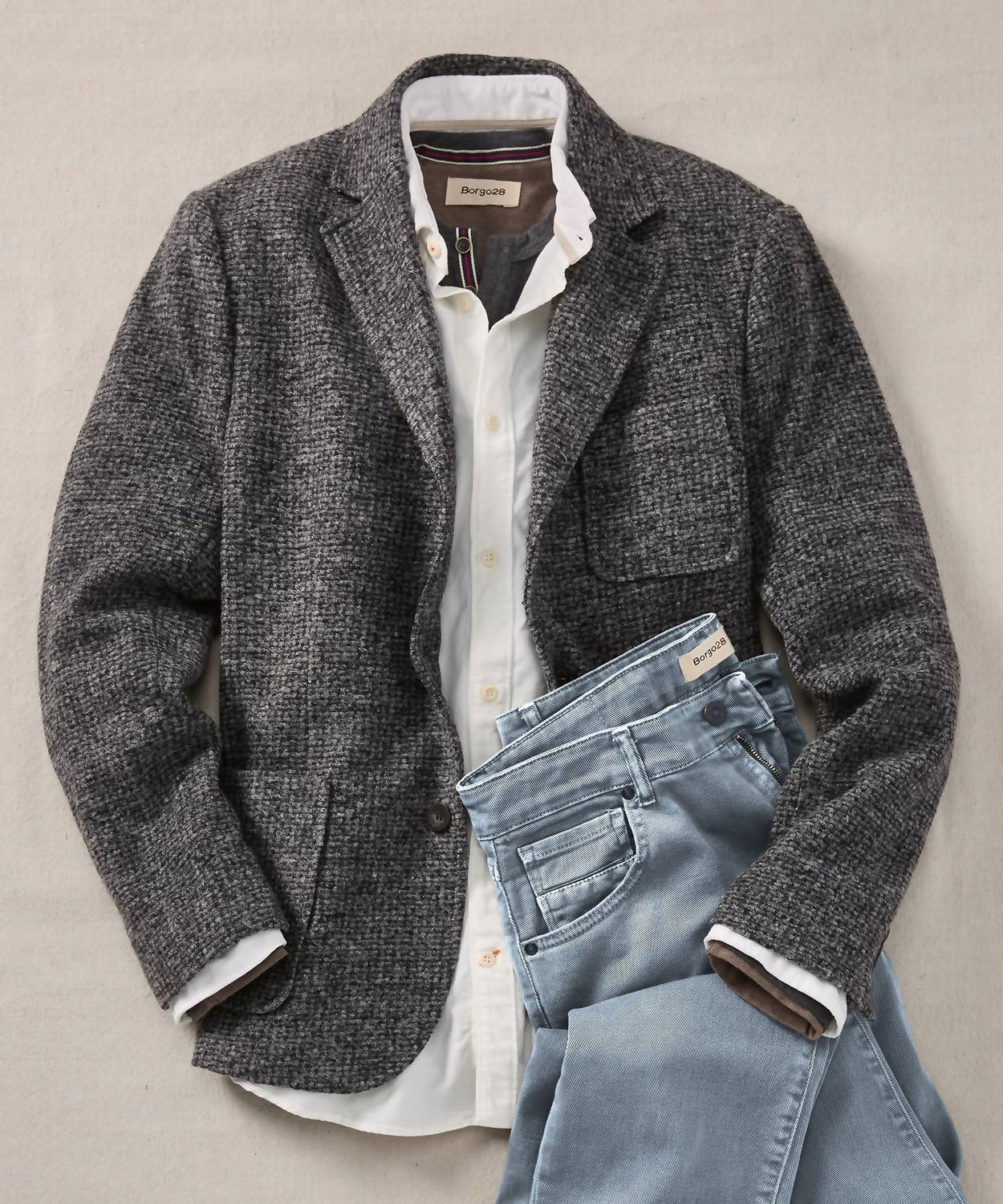 Borgo28 - Men's Soft Knit Wool-blend Blazer