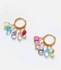 Native Gem - Women's Gemstone Huggie Earrings
