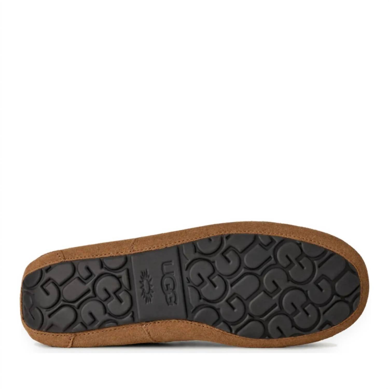 UGG Men's Ascot Suede Closed Toe Slip On Slippers in chestnut - men's loafer - view 5