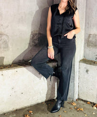Sanctuary - Tie Neck Satin Top