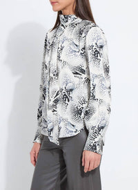 Lysse - Onyx Embellished Scarf Neck Blouse