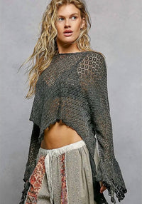 Pol - Oversized Knit Crop Top