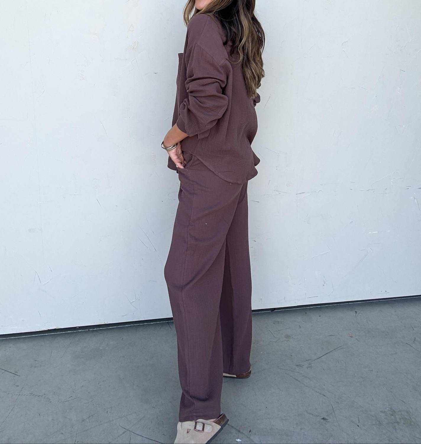 Trend:Notes - Textured Shirt And Pant Set