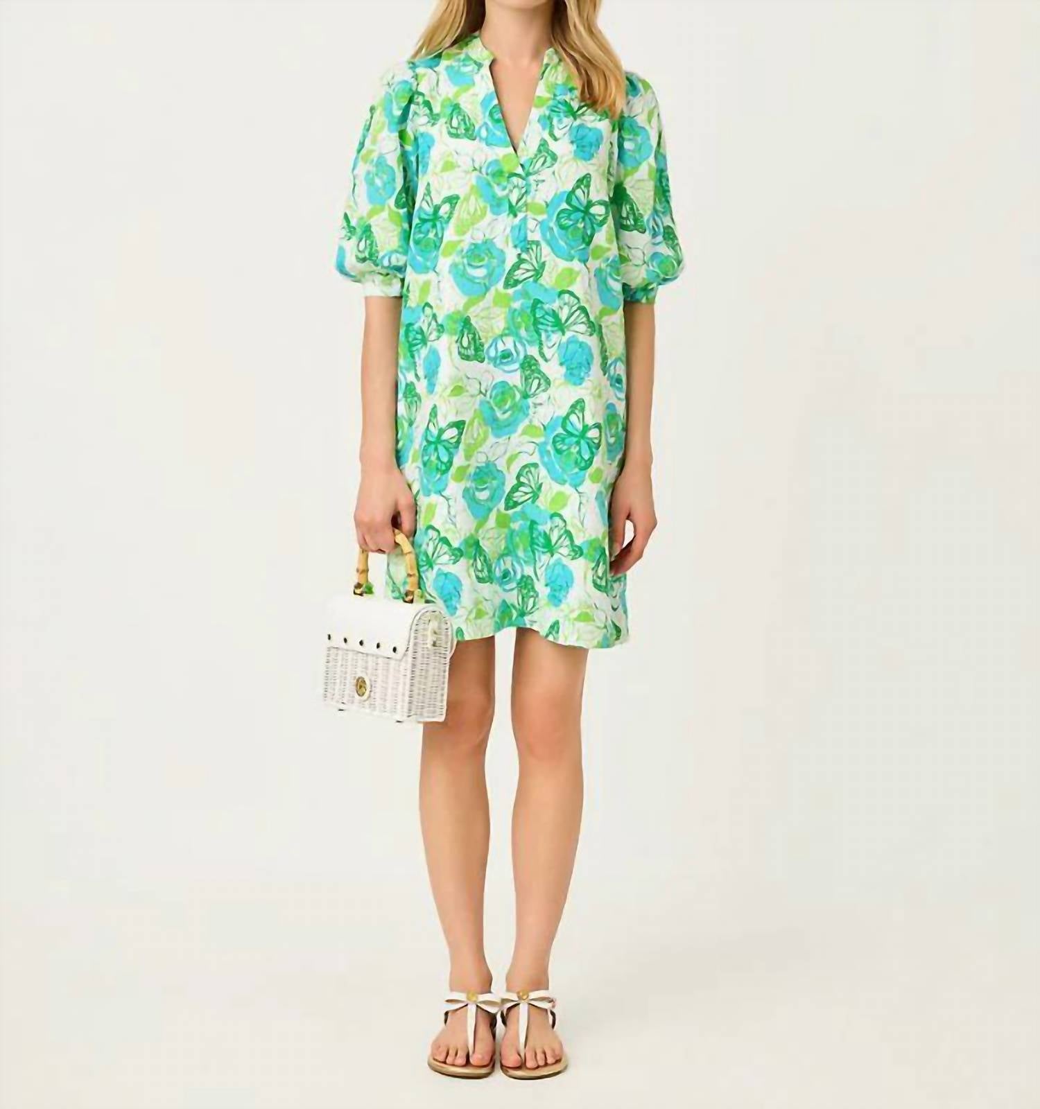 Lilly Pulitzer - MIALEIGH ELBOW SLEEVE LINEN DRESS