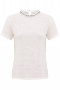 Zimmermann - Short Sleeve Embellished Tee