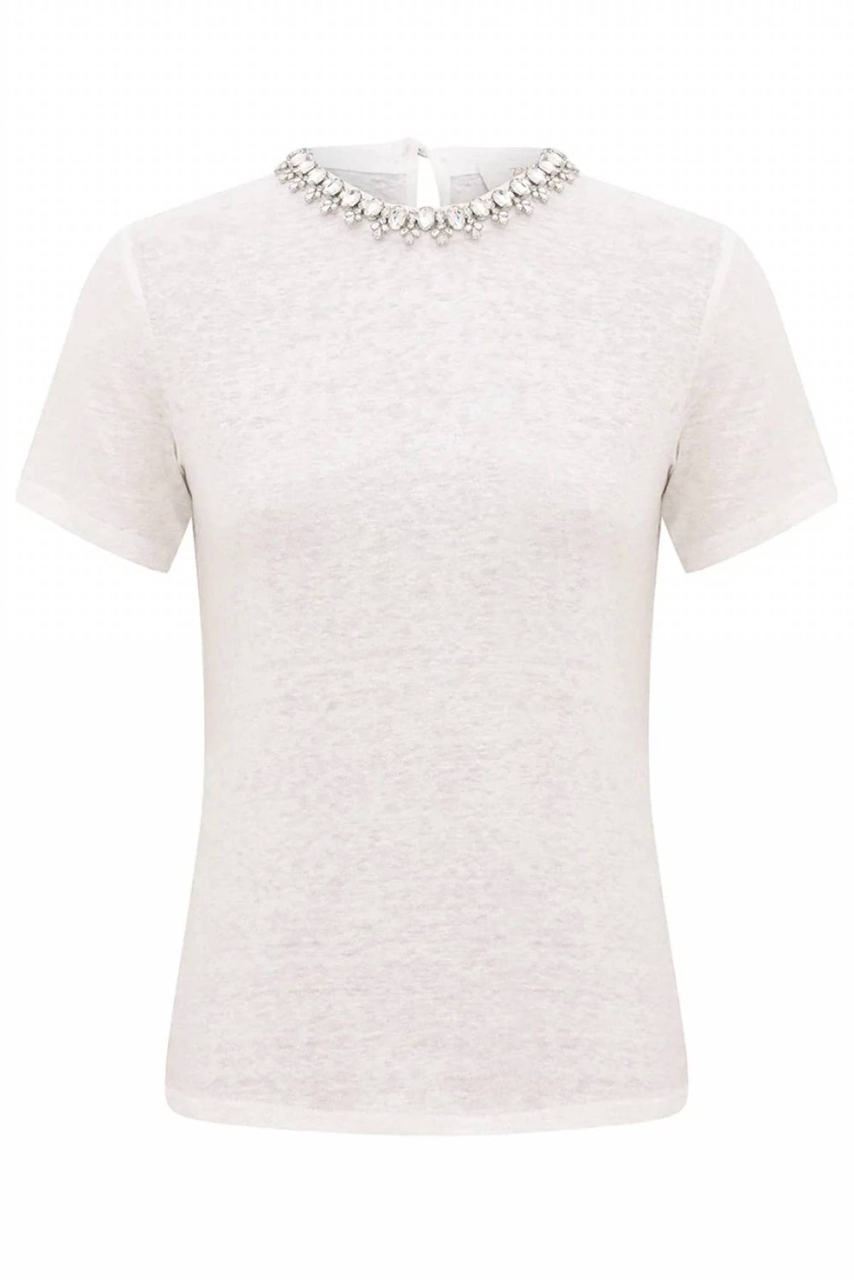 Zimmermann - Short Sleeve Embellished Tee