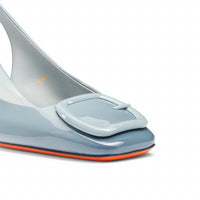 Santoni - Women's Patent Leather Slingback Mid-heel