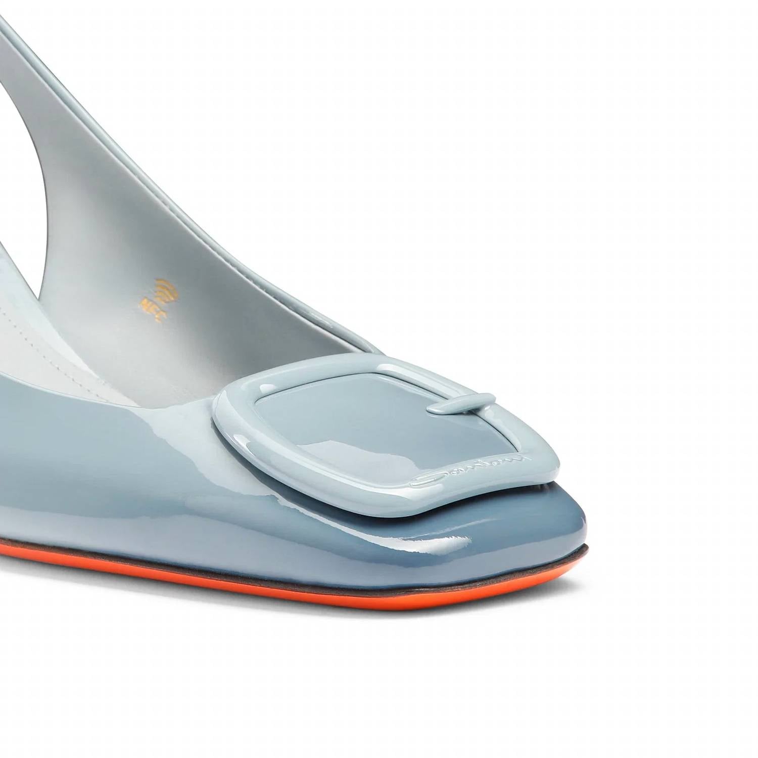Santoni - Women's Patent Leather Slingback Mid-heel