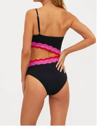 Beach Riot Liora One Piece in electric wave - women's swimwear - alternate view