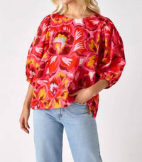 Crosby by Mollie Burch Lottie Top in paper flower - women's blouse