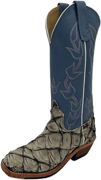 Anderson Bean Boots Women's Cold Big Bass Boot in stone bellflower - women's shoe - detail view